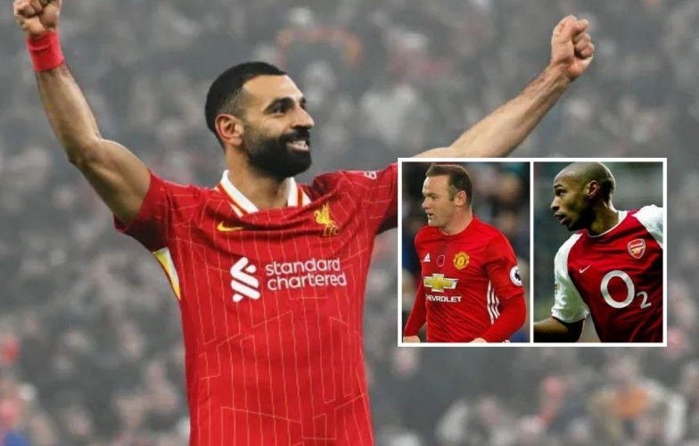 Salah đi vào lịch sử, sánh ngang Henry và Rooney