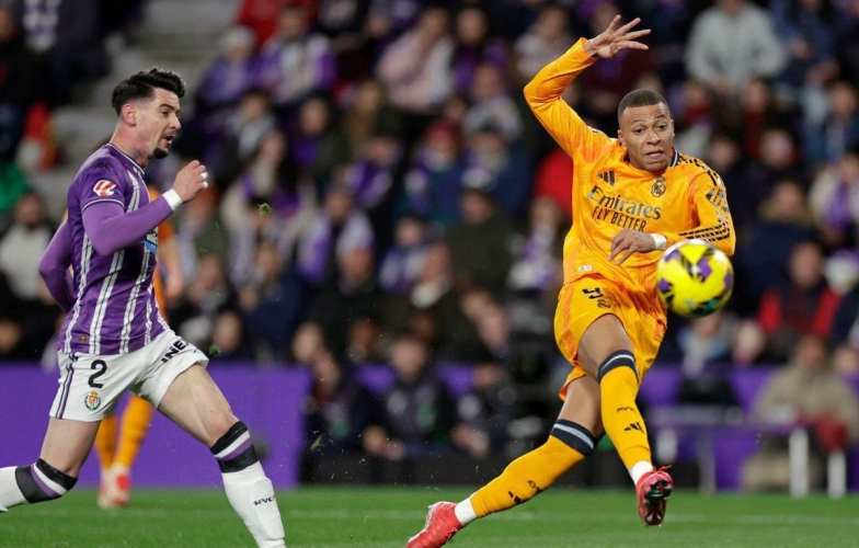 Mbappe lập hat-trick, Real Madrid thắng đậm Valladolid