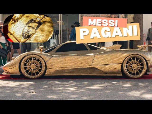 Mục sở thị Pagani Zonda từ đồng xu vàng với điểm nhấn Messi trên nắp capo