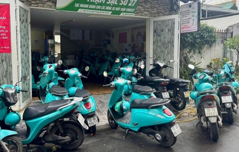 Trạm sạc xe điện tại TP.HCM kiêm điểm nghỉ chân cho tài xế công nghệ