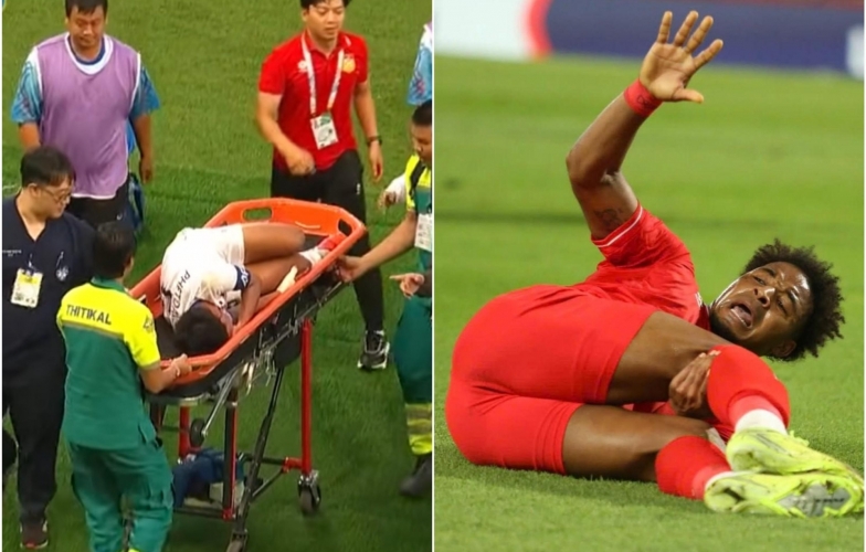 Gãy chân giống Xuân Son, đội trưởng U22 Lào vẫn bị nhận thẻ đỏ