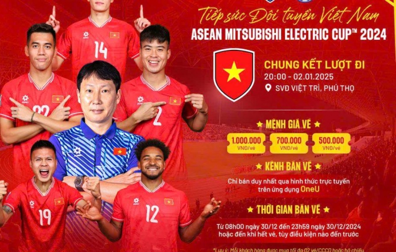 Mua vé chung kết AFF Cup của ĐT Việt Nam ở đâu, khi nào?