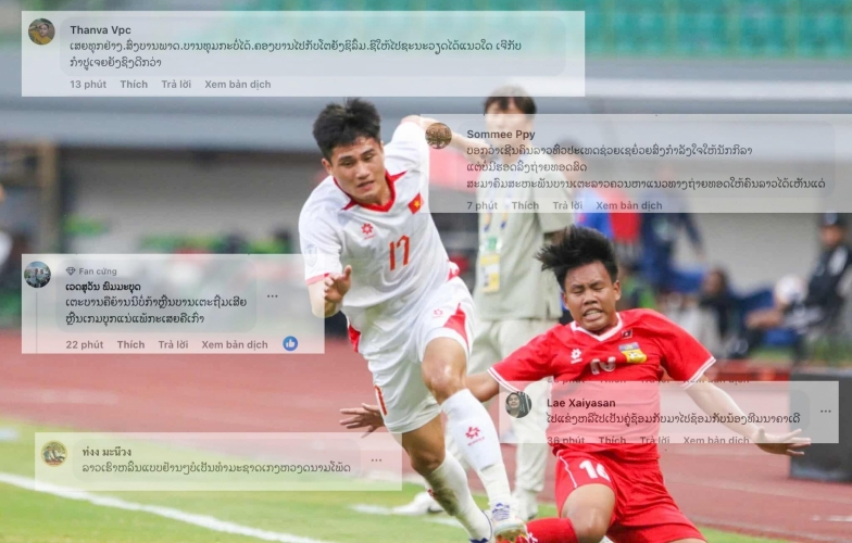 CĐV Lào đồng loạt phản ứng sau trận thua U23 Việt Nam