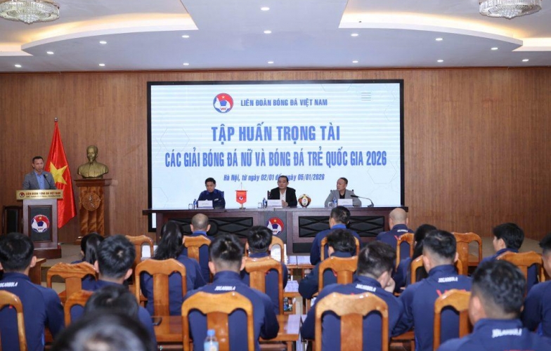 Bế mạc khóa tập huấn trọng tài các giải bóng đá nữ và bóng đá trẻ quốc gia 2026