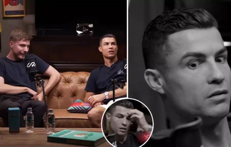 Ronaldo 'đứng hình' khi bị Mr Beast nói sắp qua đời, nói thật về việc phá kỷ lục