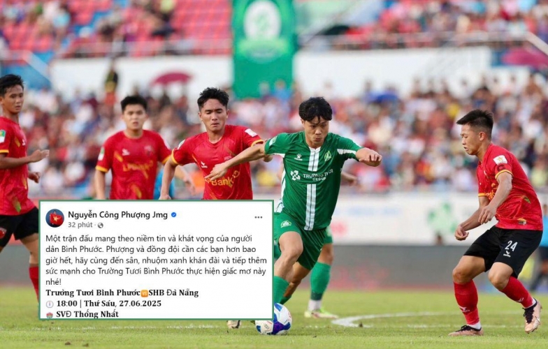 Công Phượng kêu gọi CĐV 'tiếp lửa' trước trận play-off với Đà Nẵng