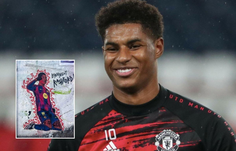 Rashford nhận món quà đặc biệt từ fan Barca