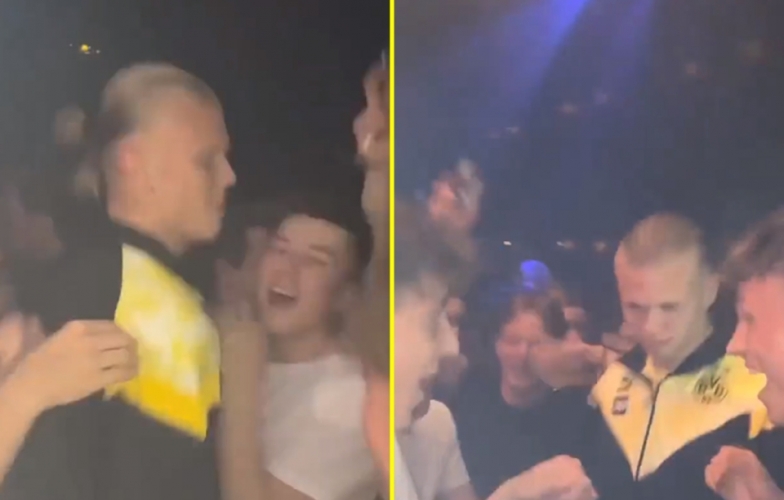 VIDEO: Haaland mặc nguyên áo thi đấu 'quẩy cực sung' trong tiệc chia tay Dortmund