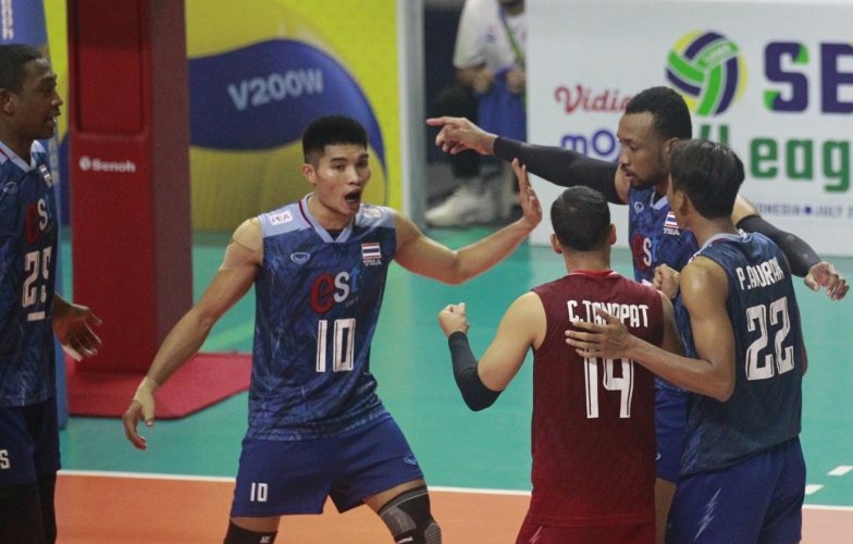 Đánh bại Philippines, bóng chuyền nam Thái Lan nắm ngôi đầu bảng SEA V.League