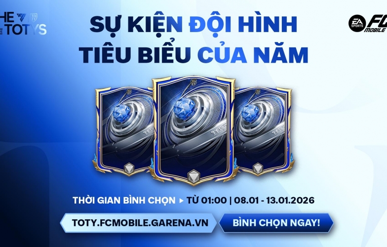 FC Mobile VN chính thức mở cổng bình chọn TOTY 26: Cộng đồng game thủ có cơ hội “định đoạt” những siêu sao xuất sắc nhất năm