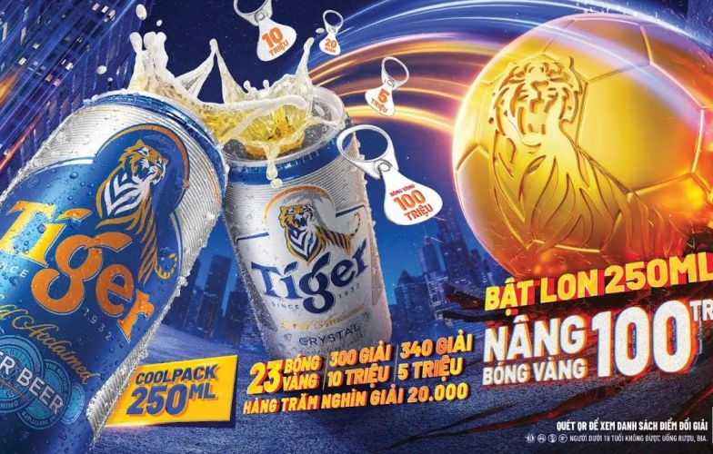 Tiger Beer khuấy động mùa bóng đá cuồng nhiệt với cơ hội trúng bóng vàng 100 triệu