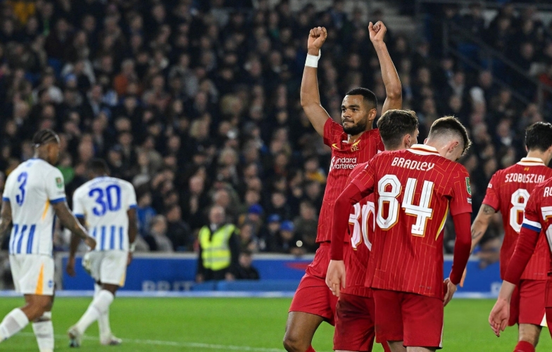 Gakpo tỏa sáng, Liverpool thắng kịch tích Brighton