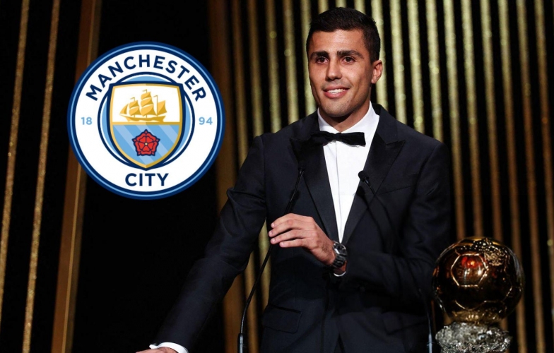 Rodri được Man City 'thưởng lớn' với Quả bóng vàng