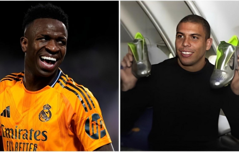 Vinicius nhận món quà tinh thần từ Ronaldo 'béo'