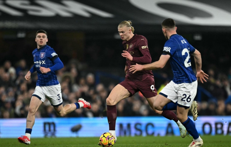 Trực tiếp Man City 1-0 Ipswich: Bàn mở tỷ số