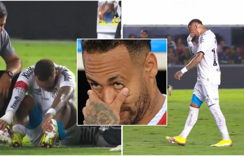 Neymar lại chấn thương, khóc nghẹn khi rời sân