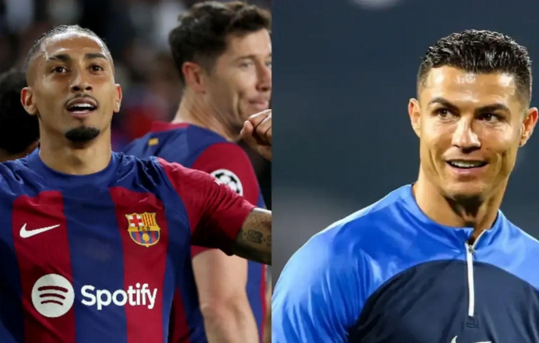 Raphinha cân bằng kỷ lục vĩ đại của Ronaldo tại Champions League