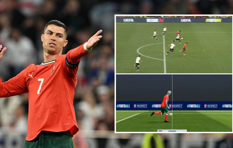 Tại sao bàn thắng của Ronaldo không việt vị?