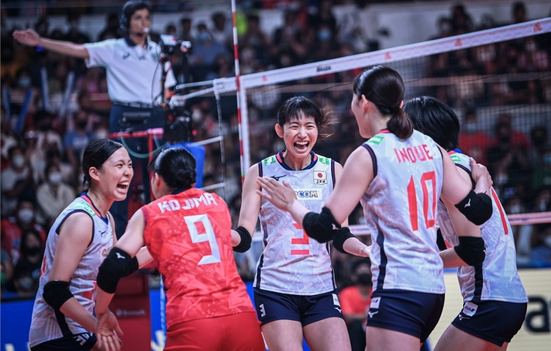 Đánh bại đội bóng số 1 châu Á, tuyển nữ Nhật Bản vẫn bất bại tại VNL 2022