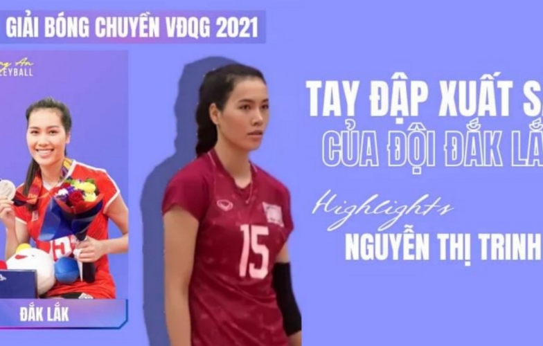 Mãn nhãn với những pha đập bóng uy lực của Nguyễn Thị Trinh tại giải VĐQG 2021