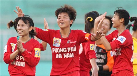 Giải bóng đá nữ VĐQG 2014: Phong Phú Hà Nam vô địch lượt đi