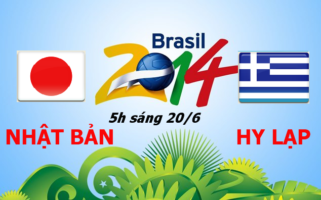 Link sopcast Nhật Bản vs Hy Lạp trực tiếp 05h00 ngày 20/6
