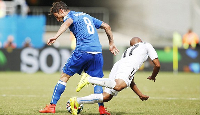 Video World Cup 2014: Tình huống thẻ đỏ gây tranh cãi của Marchisio vs Uruguay