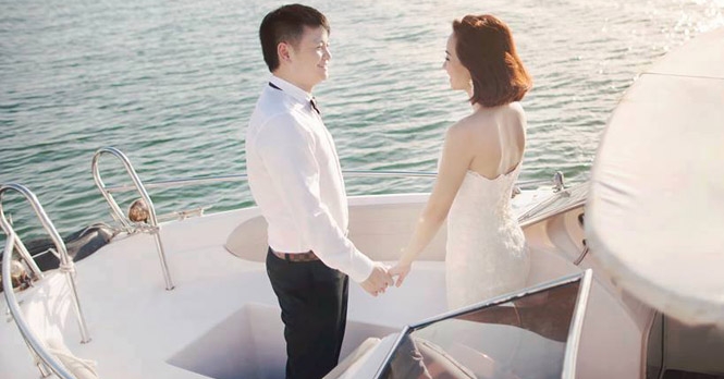 Lộ ảnh cưới lãng mạn của tiền đạo Phạm Văn Quyến