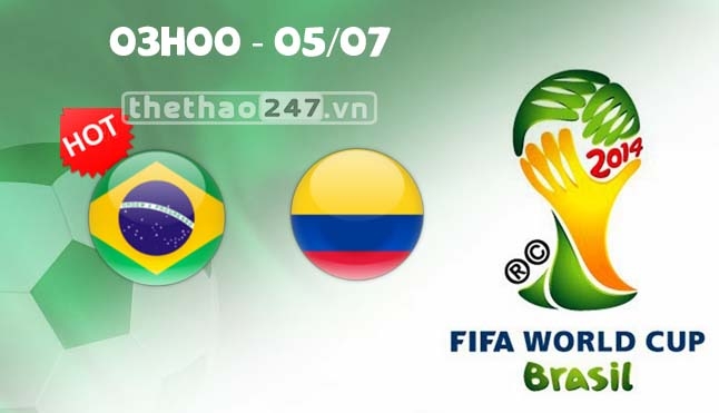 Brazil vs Colombia 03h00 ngày 05/7