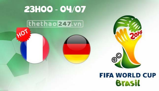 Pháp vs Đức 23h00 ngày 04/7