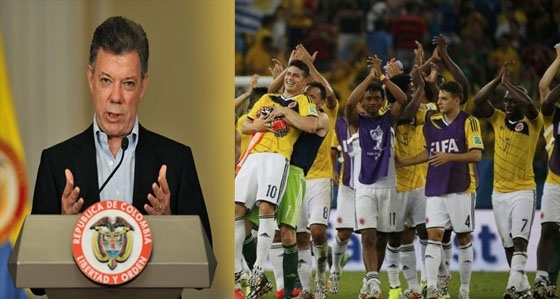 Tổng thống Colombia cho công chức nghỉ làm để cổ vũ ĐTQG gặp Brazil