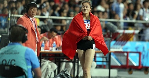 ASIAD 17: Quách Thị Lan trở thành 'người hùng' của điền kinh VN