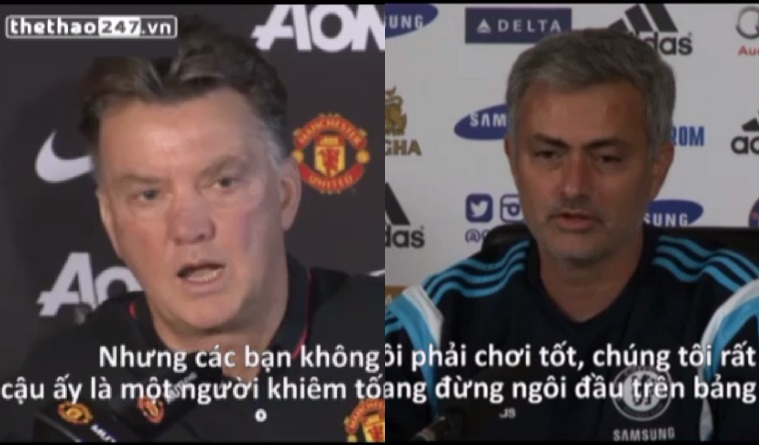 VIDEO: Van Gaal hết lời khen ngợi Mourinho, Mourinho tự tin đối đấu thầy cũ