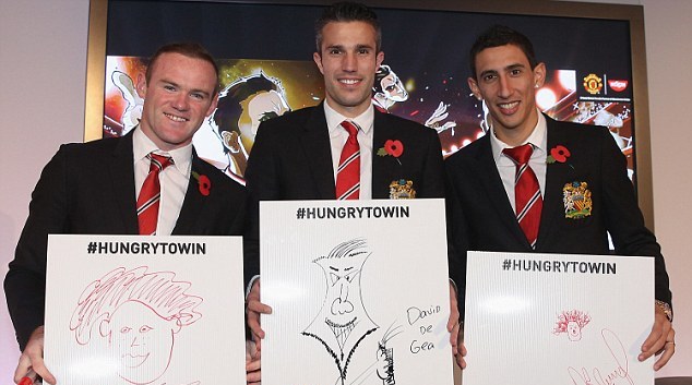 Rooney, Van Persie, Di Maria trổ tài hội họa