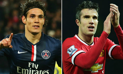 Man Utd sẵn sàng đổi Robin van Persie lấy Cavani