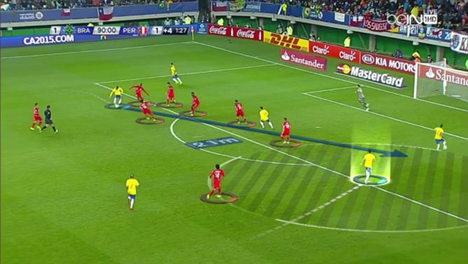 VIDEO: Tình huống kiến tạo không tưởng của Neymar trong trận gặp Peru