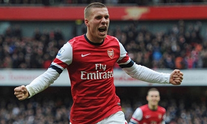 Lukas Podolski chia tay Arsenal với giá rẻ mạt