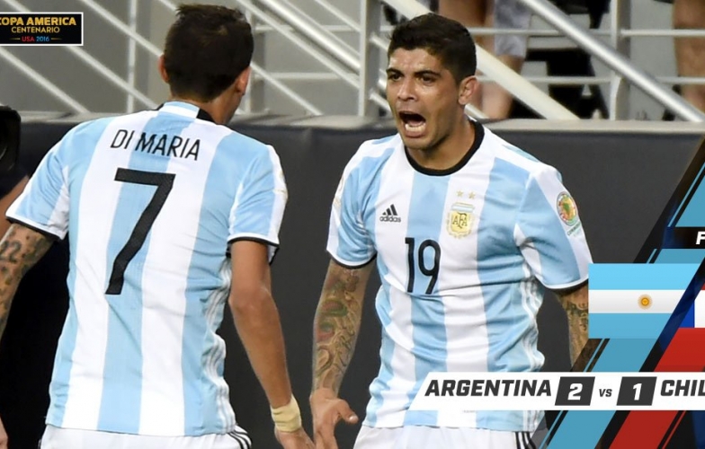 Video bàn thắng: Argentina 2-1 Chile (Vòng bảng Copa America 2016)