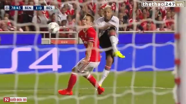 VIDEO: Quaresma 'nã đại bác' khiến cầu thủ Benfica ngất tại chỗ