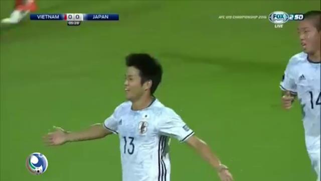 VIDEO: U19 Nhật Bản dễ dàng mở tỷ số - phút 6