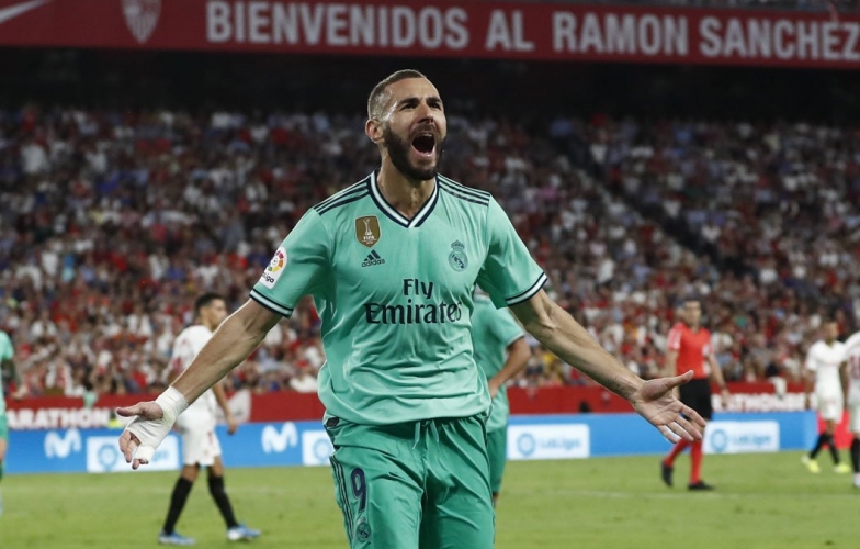 Benzema tỏa sáng, Real Madrid thắng sát nút Sevilla