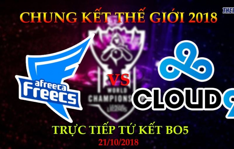 Afreeca Freecs vs Cloud9 ván 3: C9 đã có tấm vé góp mặt vào bán kết CKTG 2018