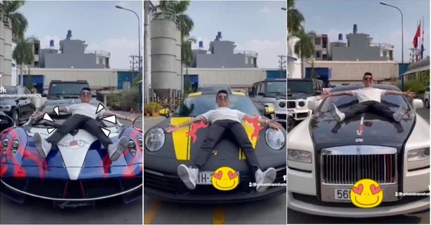 VIDEO: Minh 'Nhựa' gây sốt khi chơi cầu trượt trên hàng loạt siêu xe