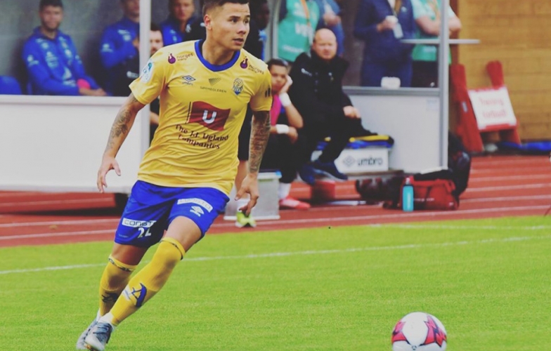 Alexander Dang scores three goals in 2 matches in FK Jerv shirt
