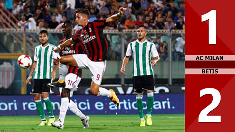 Highlights: AC Milan 1-2 Real Betis (Giao hữu)