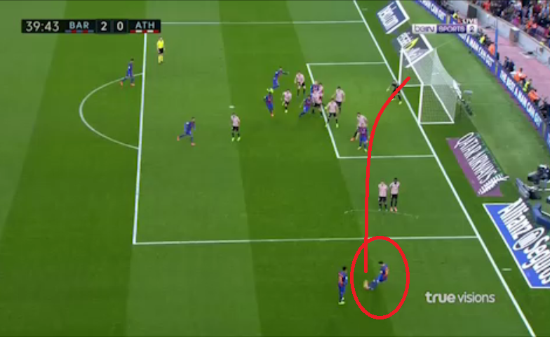 VIDEO: Pha sút phạt tinh quái của Messi khiến thủ môn Bilbao đấm bóng vào lưới