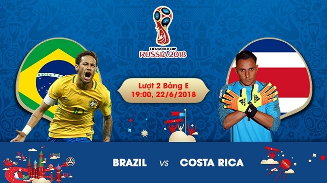 Soi kèo World cup Brazil vs Costa Rica, 19h00 ngày 22/6