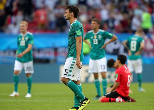 Đức trở thành cựu vương sau trận thua sốc trước Hàn Quốc