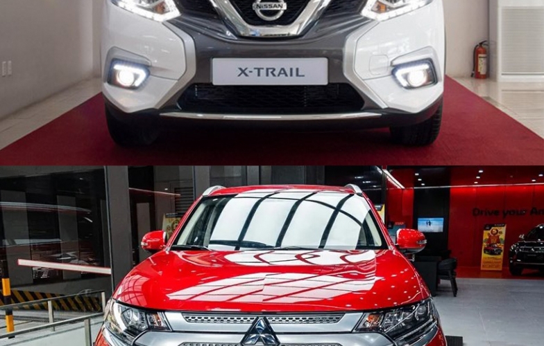 So sánh xe Nissan X-Trail và Mitsubishi Outlander mới nhất