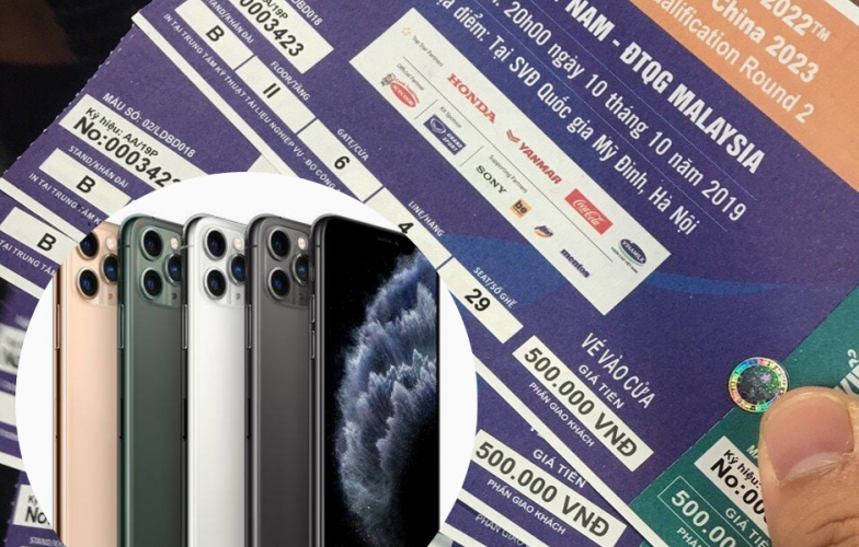 2 cặp vé chợ đen trận Việt Nam - Malaysia ngang giá chiếc iPhone 11